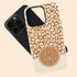 Boho Leopard Personalized Monogram iPhone Case